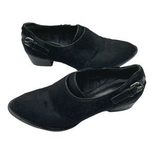 ALEXANDER Wang Black Calf Hair Emily Heels Booties